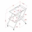 Furniture of America Prescotty Contemporary Metal Foldable Serving Cart in White