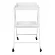 Furniture of America Prescotty Contemporary Metal Foldable Serving Cart in White