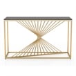 Furniture of America Jonnah Contemporary Glass Top Console Table in Gold