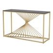 Furniture of America Jonnah Contemporary Glass Top Console Table in Gold