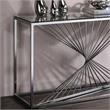 Furniture of America Jonnah Contemporary Glass Top Console Table in Chrome