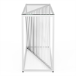 Furniture of America Jonnah Contemporary Glass Top Console Table in Chrome