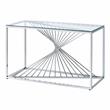 Furniture of America Jonnah Contemporary Glass Top Console Table in Chrome
