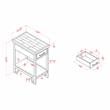 Furniture of America Sims Transitional Wood 1-Shelf Side Table in Antique White