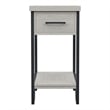 Furniture of America Sims Transitional Wood 1-Shelf Side Table in Antique White