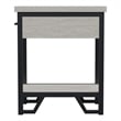 Furniture of America Sims Transitional Wood 1-Shelf Side Table in Antique White