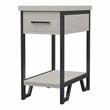 Furniture of America Sims Transitional Wood 1-Shelf Side Table in Antique White