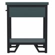 Furniture of America Sims Transitional Wood 1-Shelf Side Table in Antique Green