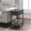 Furniture of America Sims Transitional Wood 1-Shelf Side Table in Antique Green