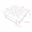 Furniture of America Hoylton Wood Tufted Ottoman in Natural Tone and Light Gray