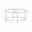 Furniture of America Rockbel Contemporary Glass Top Round Coffee Table in Brass