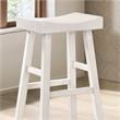Furniture of America Epping Wood 29-Inch Saddle Stool in White (Set of 2)