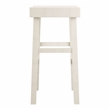 Furniture of America Epping Wood 29-Inch Saddle Stool in White (Set of 2)