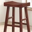 Furniture of America Epping Wood 29-Inch Saddle Stool in Dark Cherry (Set of 2)