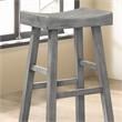 Furniture of America Epping Wood 29-Inch Saddle Stool in Antique Gray (Set of 2)