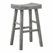 Furniture of America Epping Wood 29-Inch Saddle Stool in Antique Gray (Set of 2)