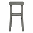 Furniture of America Epping Wood 29-Inch Saddle Stool in Antique Gray (Set of 2)