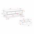 Furniture of America Lekwick Transitional Wood 2-Drawer Coffee Table in Gray
