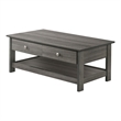 Furniture of America Lekwick Transitional Wood 2-Drawer Coffee Table in Gray