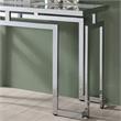 Furniture of America Mahone Contemporary Glass Top Console Table in Chrome