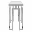 Furniture of America Mahone Contemporary Glass Top Console Table in Chrome