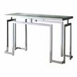 Furniture of America Mahone Contemporary Glass Top Console Table in Chrome
