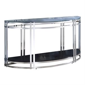 furniture of america newsel contemporary glass top console table