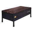 Furniture of America Lionna Metal Lift-Top Coffee Table in Black and Walnut