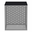 Furniture of America Kelforia Contemporary Glass Top Side Table in Gray