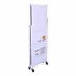 Furniture of America Lionna Metal Folding Bookcase with Wheels in White