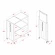 Furniture of America Lionna Metal Folding Bookcase with Wheels in White