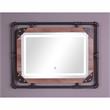 Furniture of America Karin Metal Wall Mirror with LED Light in Brown