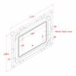 Furniture of America Karin Metal Wall Mirror with LED Light in Brown