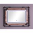 Furniture of America Karin Metal Wall Mirror with LED Light in Brown