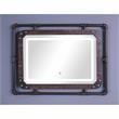 Furniture of America Karin Metal Wall Mirror with LED Light in Dark Brown