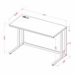 Furniture of America Nillaine Wood Writing Desk with USB in Black