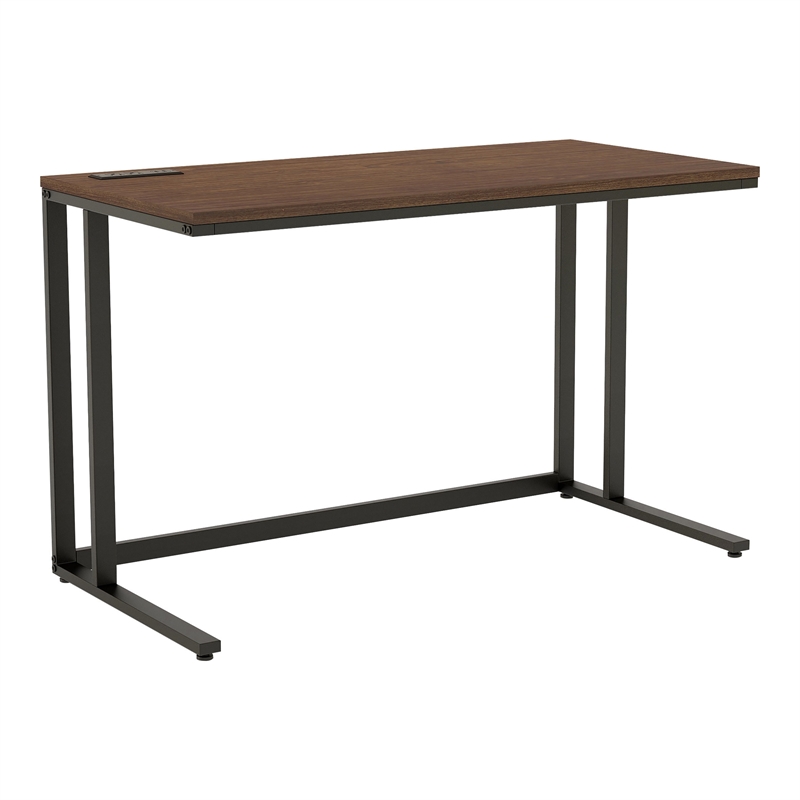 Furniture of America Nillaine Wood Writing Desk with USB in Black