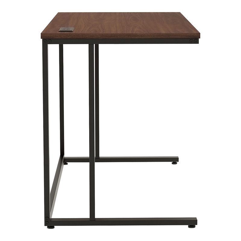 Furniture of America Nillaine Wood Writing Desk with USB in Black