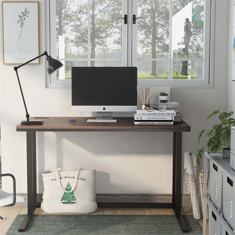 Furniture of America Nillaine Wood Writing Desk with USB in Black