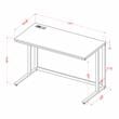 Furniture of America Nillaine Wood Writing Desk with USB in White