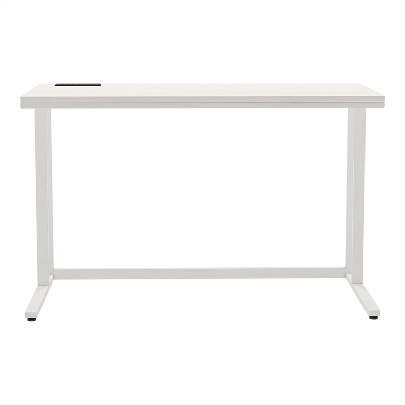 Furniture of America Nillaine Wood Writing Desk with USB in White