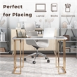 Furniture of America Trentin Contemporary Metal Writing Desk with USB in White