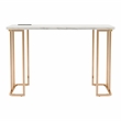 Furniture of America Trentin Contemporary Metal Writing Desk with USB in White