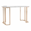 Furniture of America Trentin Contemporary Metal Writing Desk with USB in White