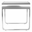 Furniture of America Mexller Contemporary Glass Top End Table in Chrome