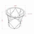 Furniture of America Fland Contemporary Glass Top Round End Table in Chrome