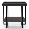 Furniture of America Prakers Industrial Wood 1-Shelf End Table in Black