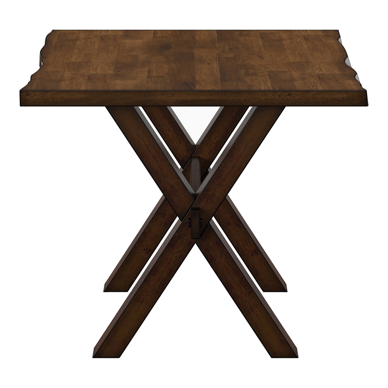 Furniture of America Bradden Transitional Solid Wood End Table in Walnut
