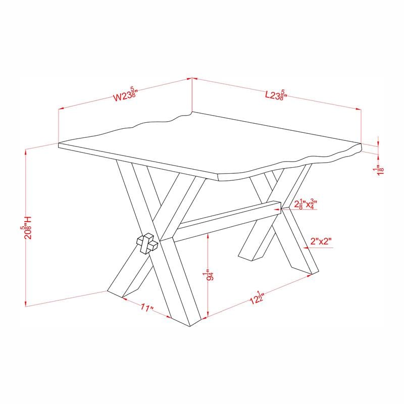 Furniture of America Bradden Transitional Solid Wood End Table in Walnut