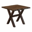 Furniture of America Bradden Transitional Solid Wood End Table in Walnut